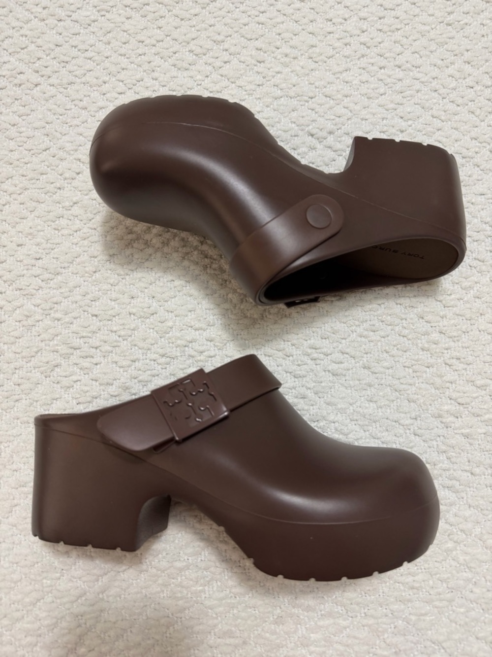 Tory Burch Mellow Platform Heeled Clog Coconut New in Box Women’s Size 7 - Picture 9 of 16